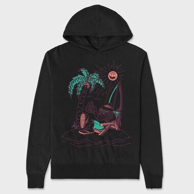 Surfer Santa Beer, Unisex Men's Hoodie