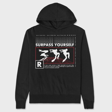 Surpass Yourself 2, Unisex Men's Hoodie