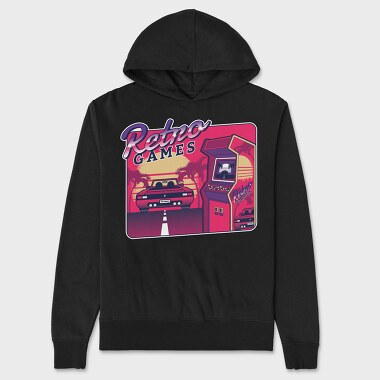 Retro Games, Unisex Men's Hoodie