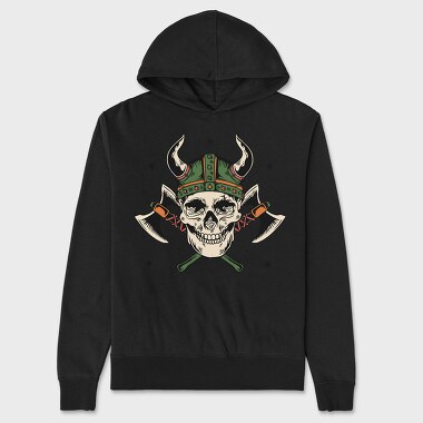Viking Skull Axe, Унисекс Мъжко Суичър