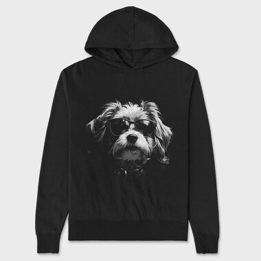 Dogs Unglasses Monochrome, Unisex Men's Hoodie