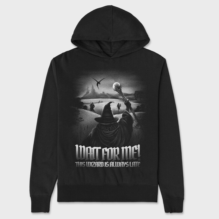 Wizard Wait for Me, Unisex Men's Hoodie