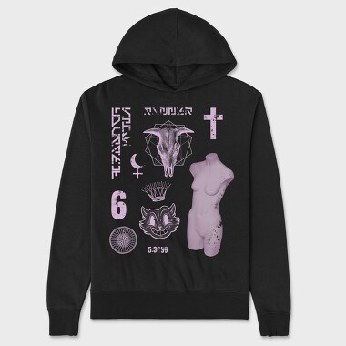 Unisex Men's Hoodie, Grounge Night