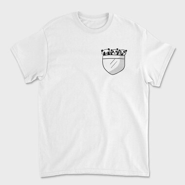 Panda Pocket, Unisex Men's T-Shirt