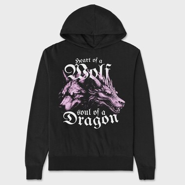 Wolf and Dragon, Unisex Men's Hoodie