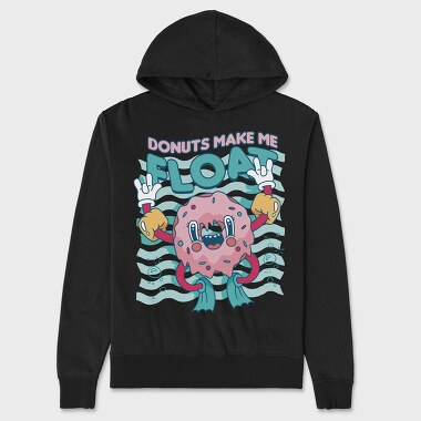 Donuts Make Me Float, Unisex Men's Hoodie