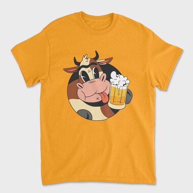 Cow Beer, Унисекс Мъжка Тениска