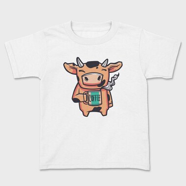 Cow Mug Coffee, Kids' T-Shirt