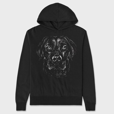 Labrador Retriever Monochrome 2, Unisex Men's Hoodie