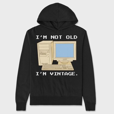 Vintage Computer, Unisex Men's Hoodie