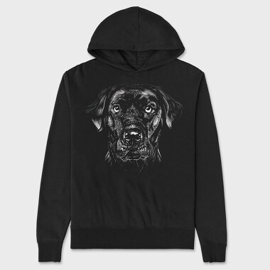 Labrador Retriever Monochrome, Unisex Men's Hoodie