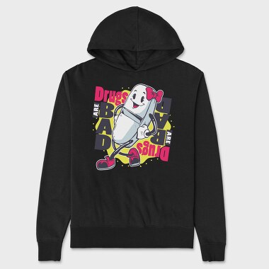Drugs Bad, Unisex Men's Hoodie