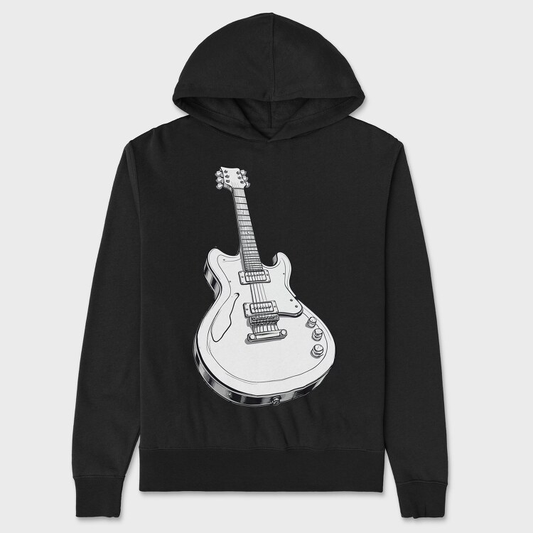 Guitar Draw, Unisex Men's Hoodie