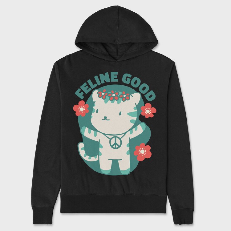 Feline Good, Unisex Men's Hoodie