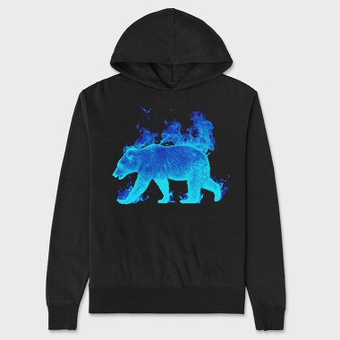 Fire Bear, Unisex Men's Hoodie