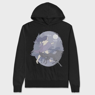 Woman Who Runs With Wolves, Unisex Men's Hoodie