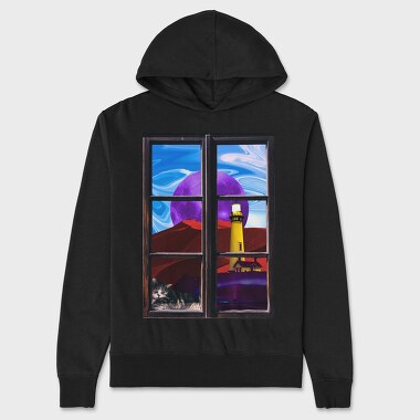 Landscape Window, Unisex Men's Hoodie