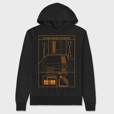 Retro Gaming Entertainment System, Unisex Men's Hoodie