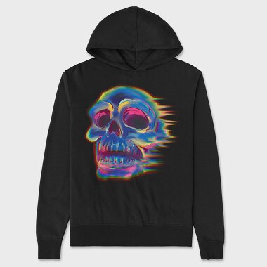Skull Effect Colorful, Unisex Men's Hoodie
