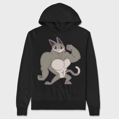Muscle Cat, Unisex Men's Hoodie