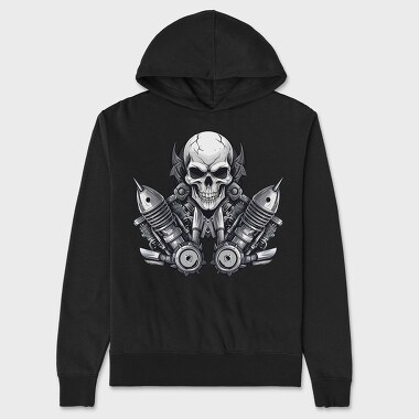 Skull Engineer, Unisex Men's Hoodie