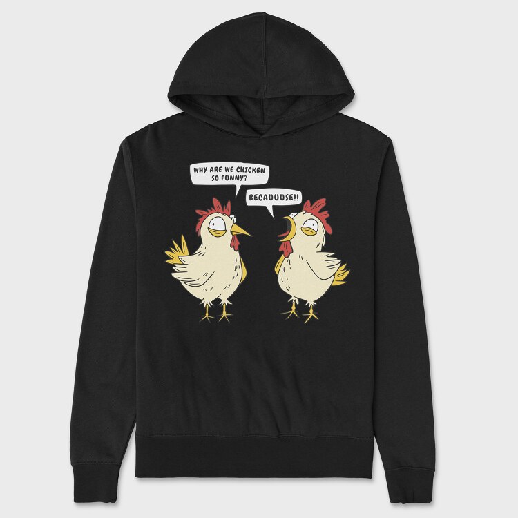 Crazy Funny Chickens, Unisex Men's Hoodie