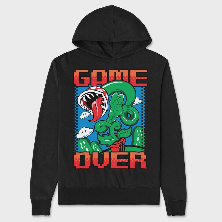 Game Over Mario Bros, Unisex Men's Hoodie