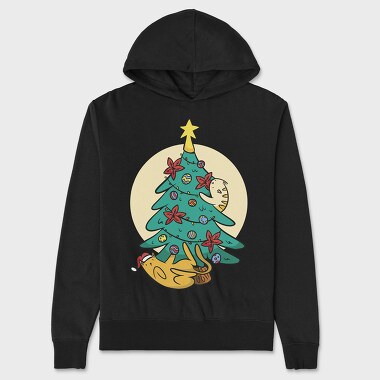 Christmas Tree Cats, Unisex Men's Hoodie