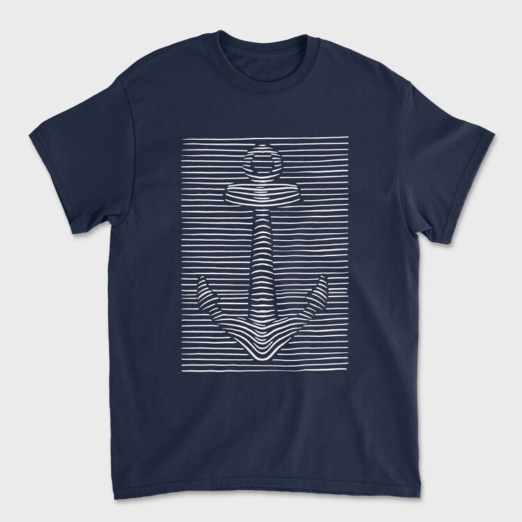 3D Illusion Anchor, Unisex Men's T-Shirt