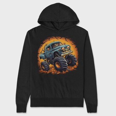 Halloween Monster Truck, Unisex Men's Hoodie