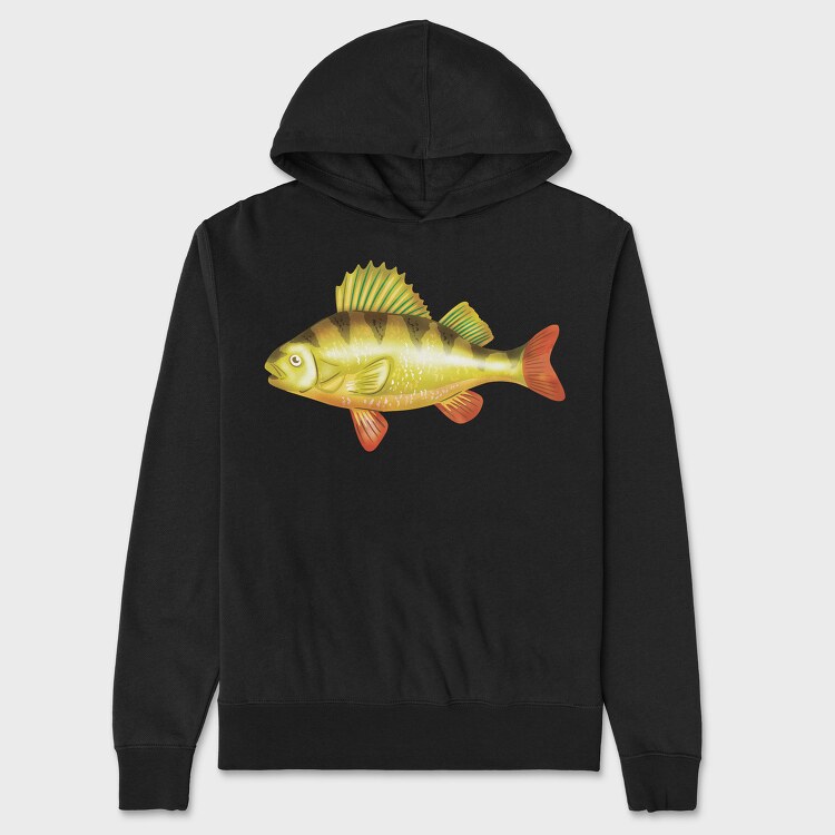Yellow Perch, Unisex Men's Hoodie