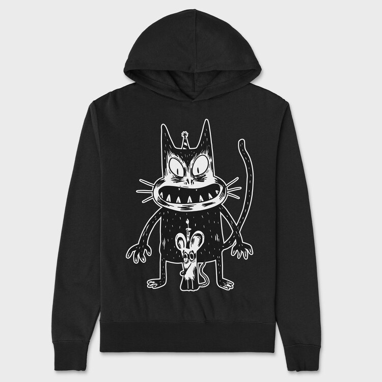 Creepy Cat Mouse, Unisex Men's Hoodie