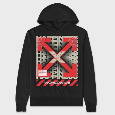 Happiness 1, Unisex Men's Hoodie