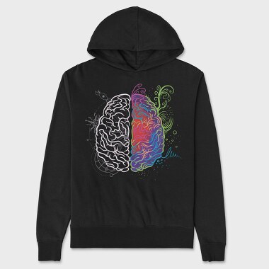 Brain Leftand Right, Unisex Men's Hoodie