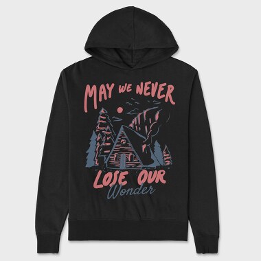May We Never Lose Our Wonder Cabin, Unisex Men's Hoodie