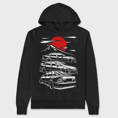 Jdm Altezza Sunset Mountain, Hanorac Oversize Barbati (Unisex)