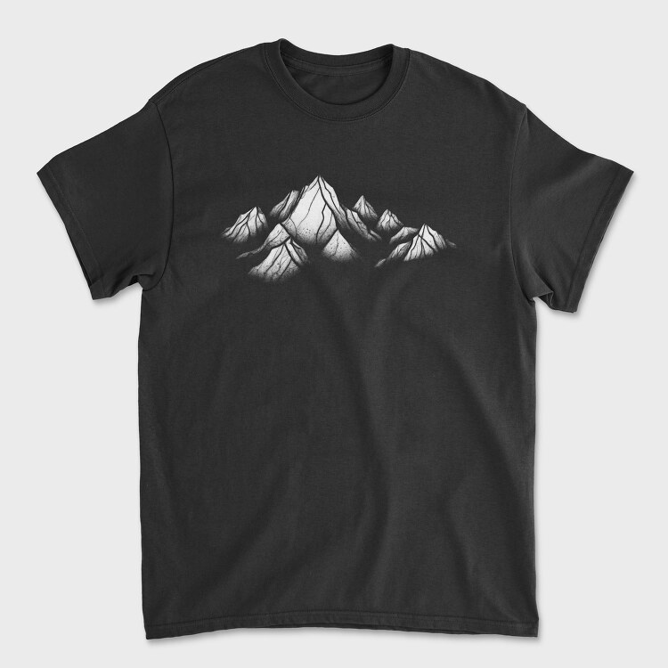 Drawn Mountains, Унисекс Мъжка Тениска