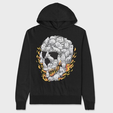 Skull of Cats, Unisex Men's Hoodie