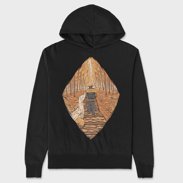 Hiker Autumn Path, Унисекс Мъжко Суичър