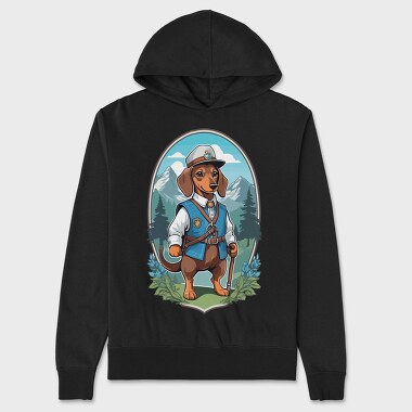Hiking Dog, Unisex Men's Hoodie