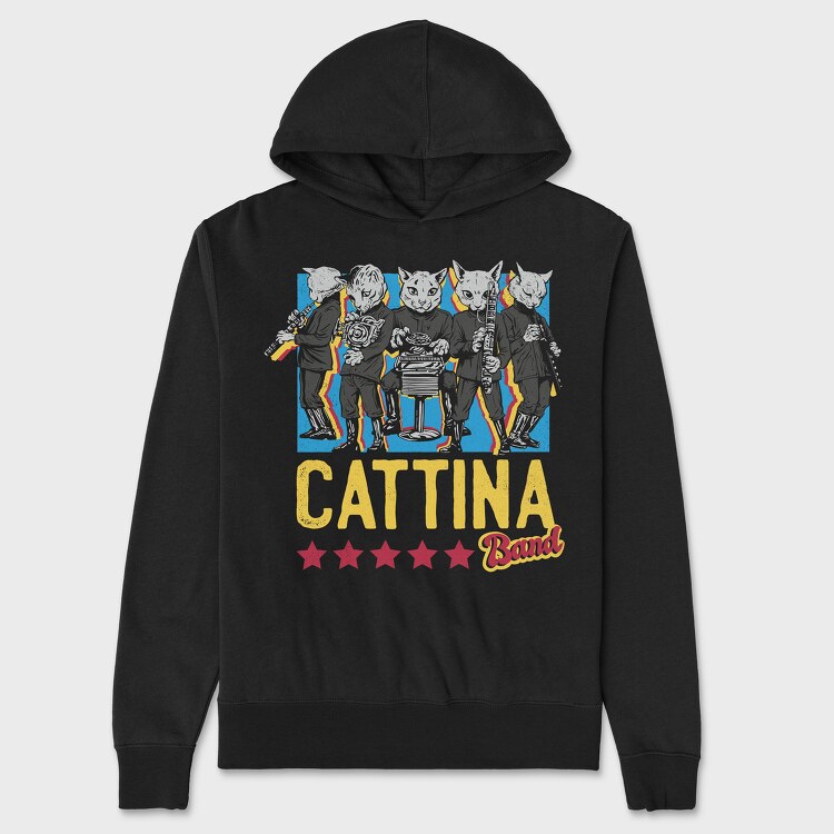 Cat Band, Unisex Men's Hoodie