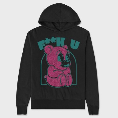 Cute Bad Bear, Unisex Men's Hoodie