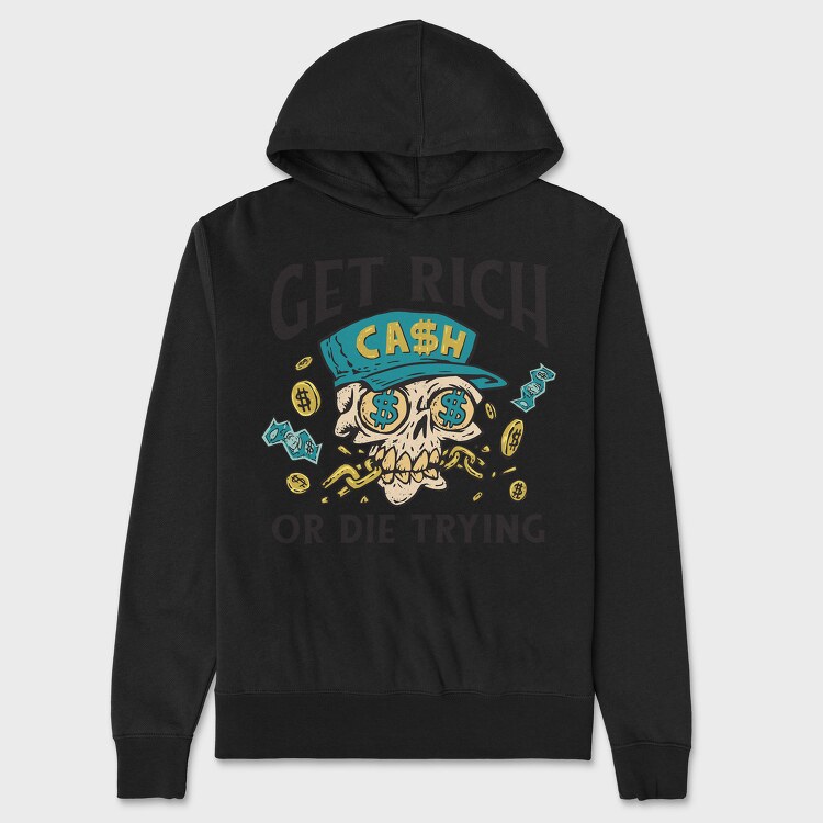Skull Rich, Unisex Men's Hoodie