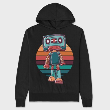 Cassette Robot, Unisex Men's Hoodie