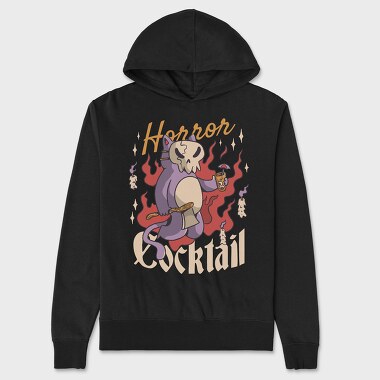 Horror Cocktail Cat, Unisex Men's Hoodie
