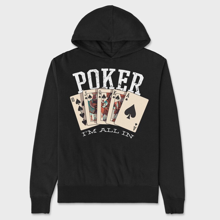 Poker, Unisex Men's Hoodie