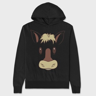 Horse Face, Unisex Men's Hoodie
