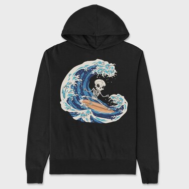 Skull Surfing, Unisex Men's Hoodie