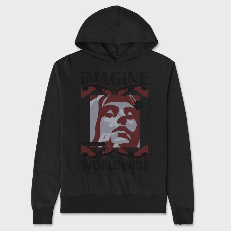 Imagine 1, Unisex Men's Hoodie