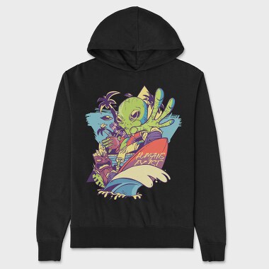 Martian Goes Hawaii, Unisex Men's Hoodie
